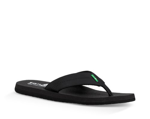 Tong Sanuk Beer Cozy Coaster Homme - Noir PEQOUM927